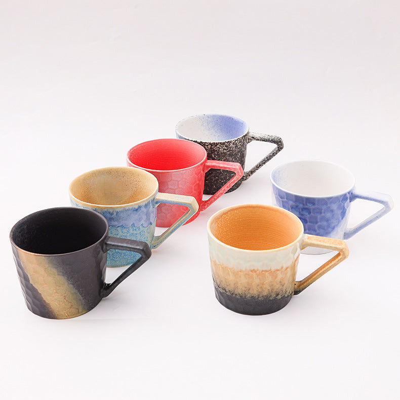 Ombre Glaze Ceramic Coffee Mug, 450ml Large Capacity