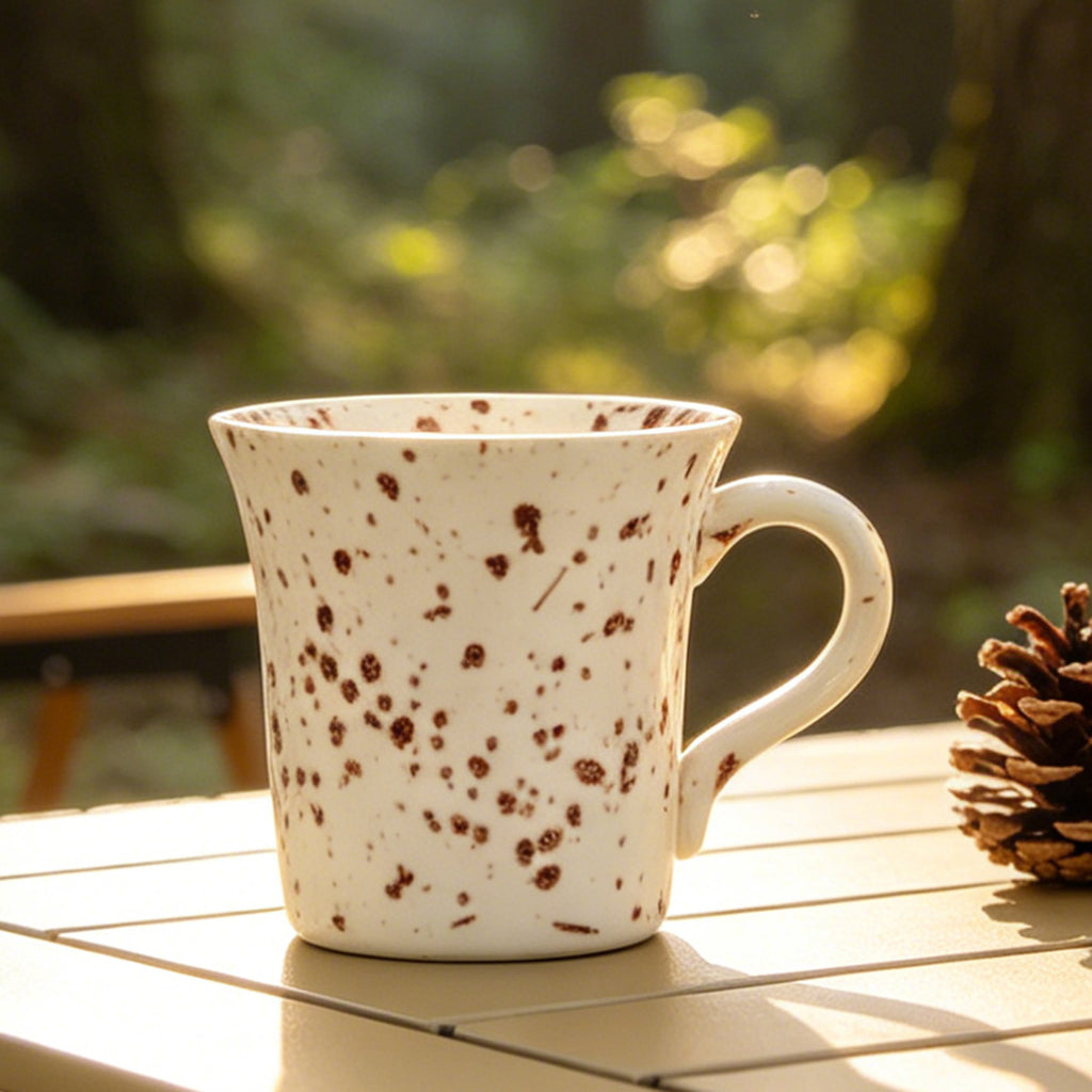 Modern Speckled Ceramic Coffee Mug with Handle, 170ml
