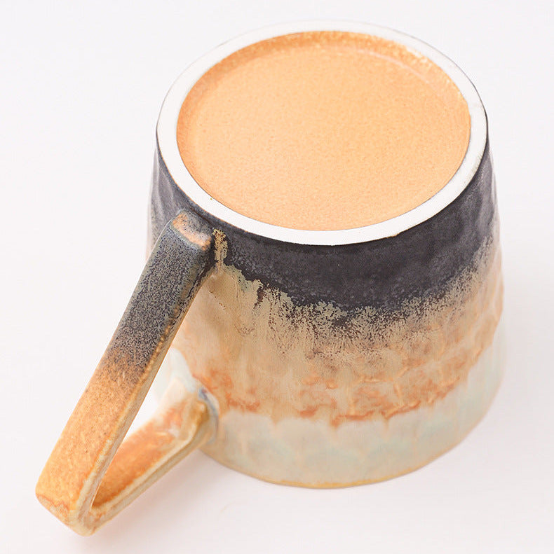 Ombre Glaze Ceramic Coffee Mug, 450ml Large Capacity