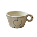 Hand-Painted Fruit Ceramic Coffee Mug with Irregular Rim, 280ml