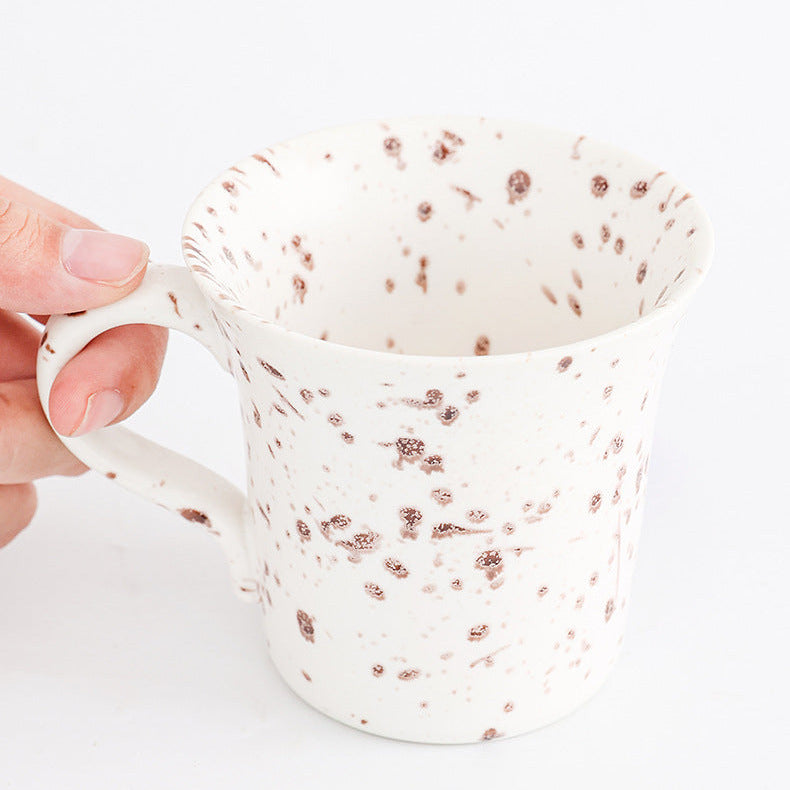 Modern Speckled Ceramic Coffee Mug with Handle, 170ml