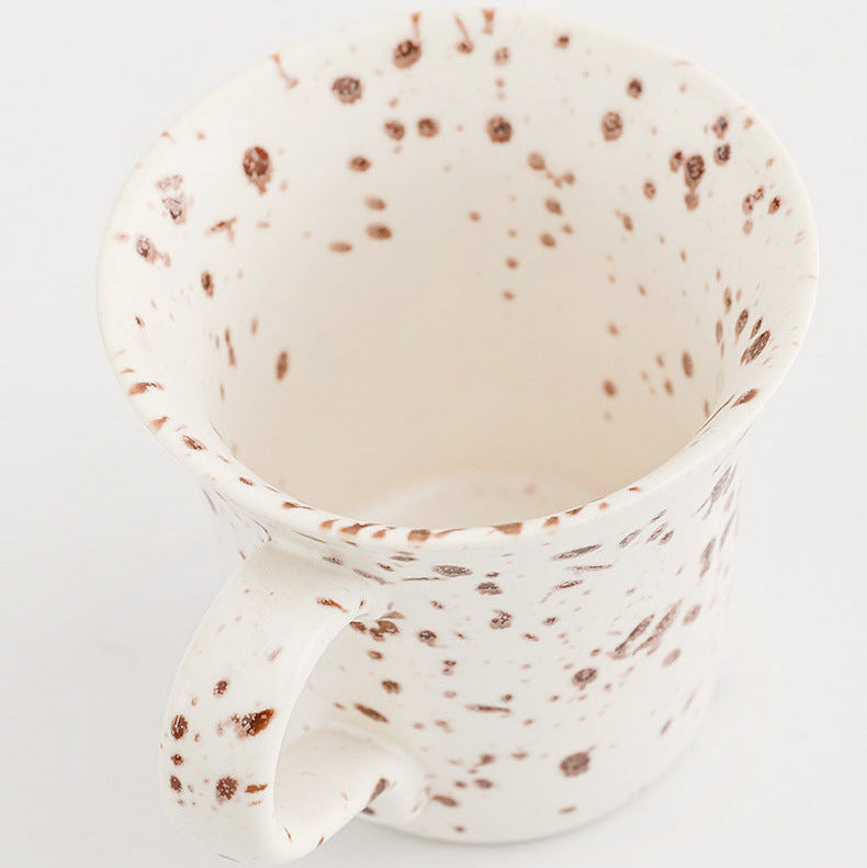 Modern Speckled Ceramic Coffee Mug with Handle, 170ml