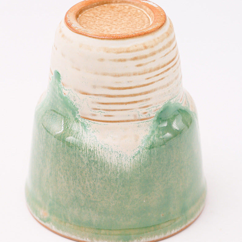 Retro Ceramic Coffee Cup with Irregular Reactive Glaze, 230ml