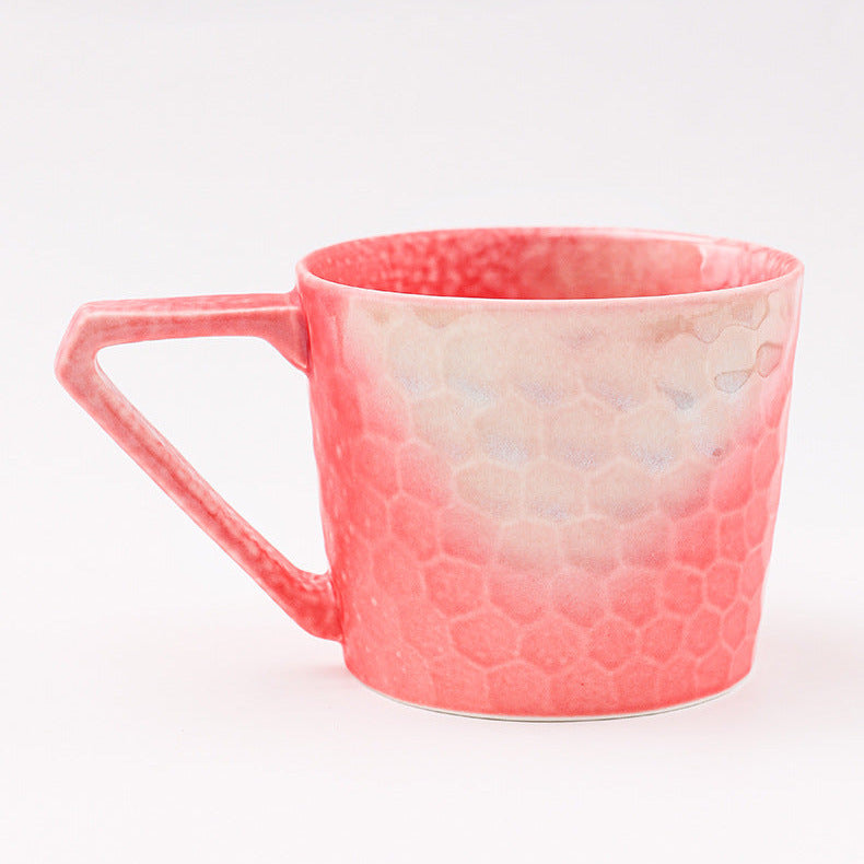 Ombre Glaze Ceramic Coffee Mug, 450ml Large Capacity