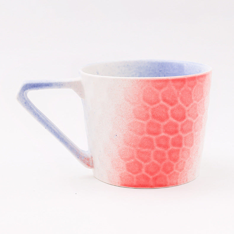 Ombre Glaze Ceramic Coffee Mug, 450ml Large Capacity