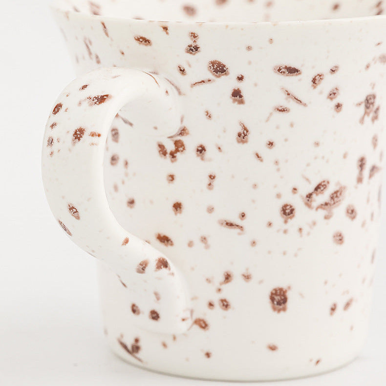 Modern Speckled Ceramic Coffee Mug with Handle, 170ml