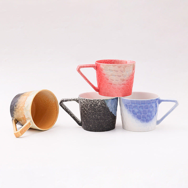 Ombre Glaze Ceramic Coffee Mug, 450ml Large Capacity