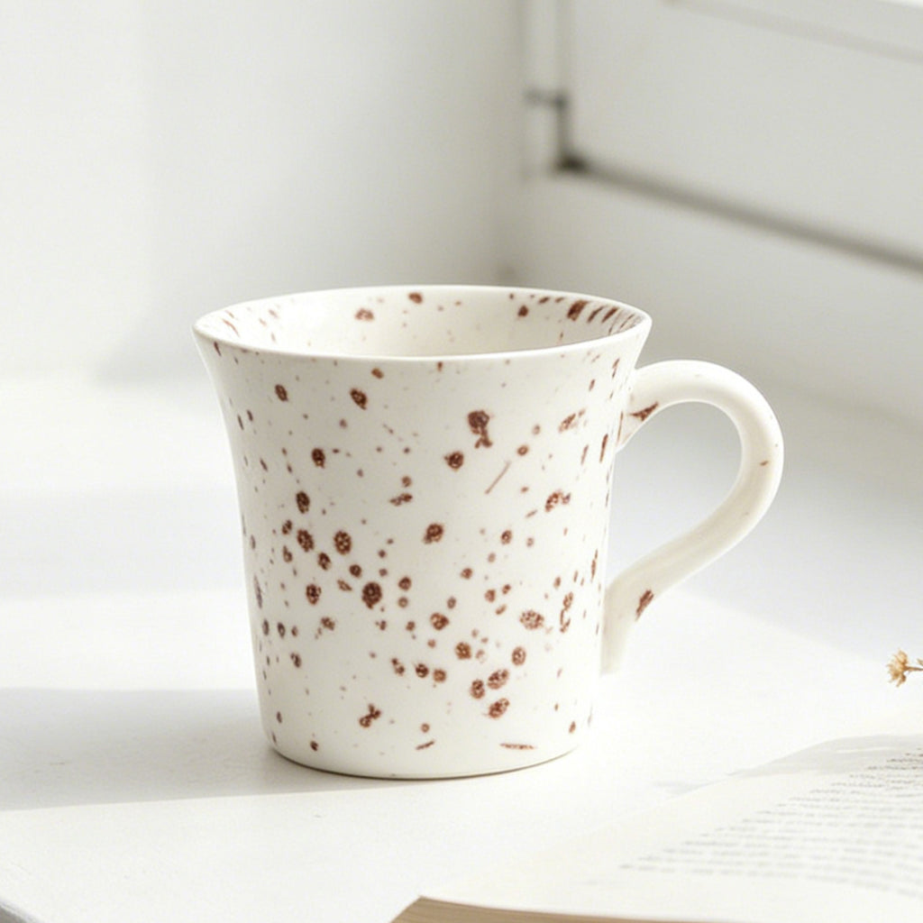 Modern Speckled Ceramic Coffee Mug with Handle, 170ml