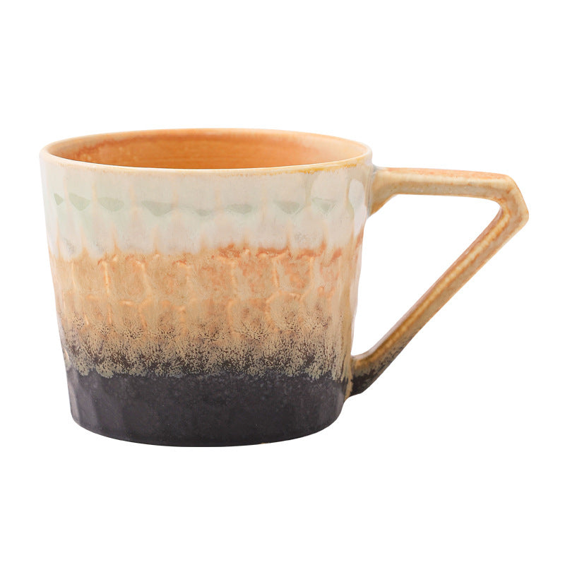 Ombre Glaze Ceramic Coffee Mug, 450ml Large Capacity