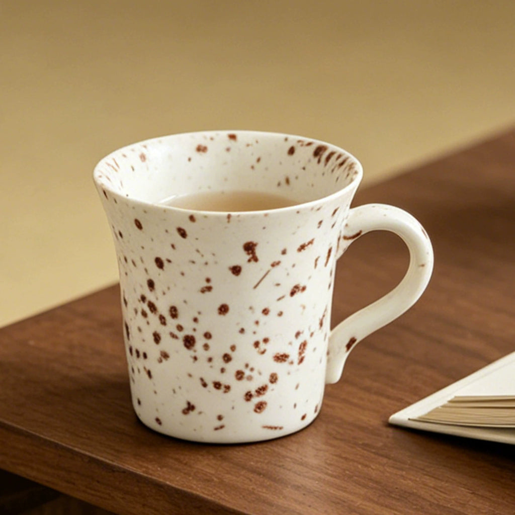 Modern Speckled Ceramic Coffee Mug with Handle, 170ml