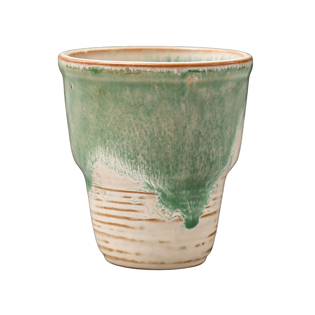 Retro Ceramic Coffee Cup with Irregular Reactive Glaze, 230ml